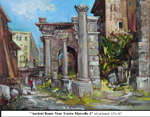 Ancient Rome Near Teatro Marcello-3, Oil on Board